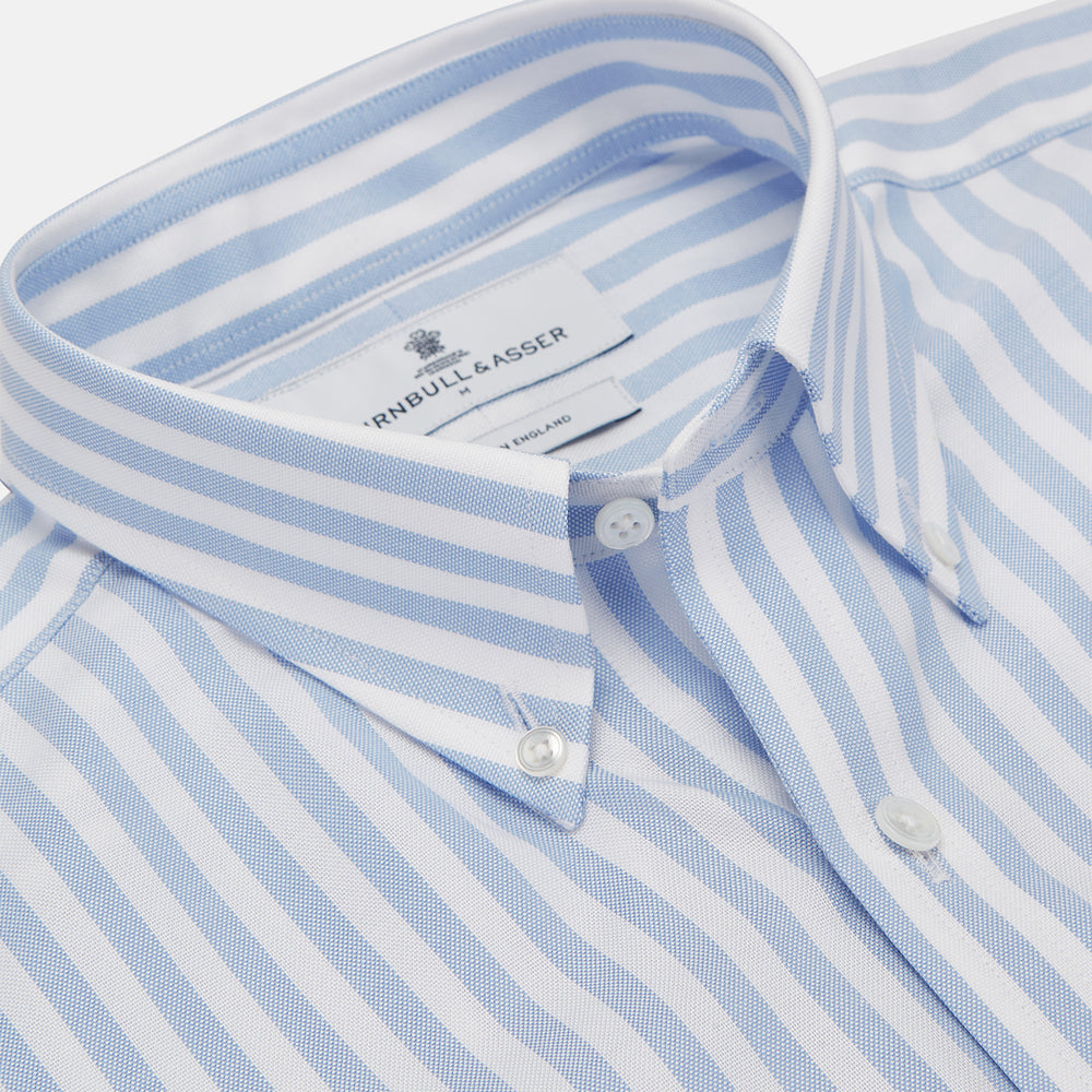 White Bengal Stripe Oxford Weekend Fit ...
